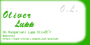oliver lupp business card